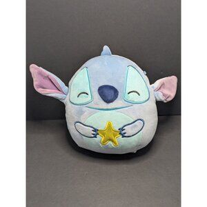 Disney Squishmallows Stitch Hugging Star Plush Toy 8" Soft Blue Collectible